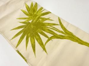 アンティーク　綴れ草葉模様織出し名古屋帯（材料）